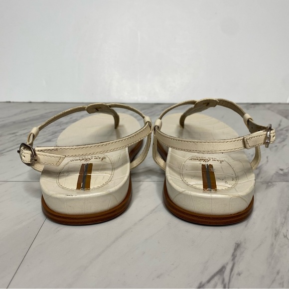 Sam Edelman Naomi Modern Ivory Crocodile Leather Sandal 6 1/2 M - Picture 3 of 14